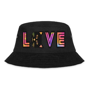 Love & LOVE Cat, Cat, Cat Friend, Cat - Bucket Hat - black - Front - Lela (165cm)