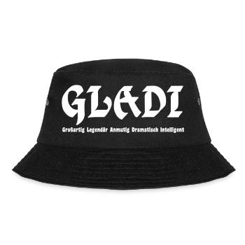 GLADI Großartig - Bucket Hat - Schwarz - Vorne - Lela (165cm)