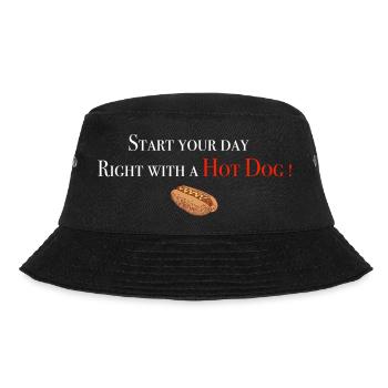 Start with Hot Dog - Bucket Hat - Schwarz - Vorne - Lela (165cm)