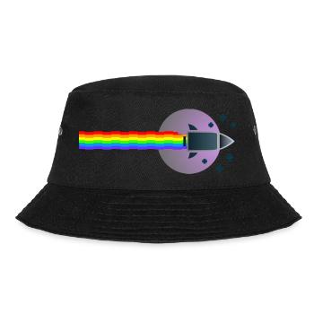 Nyam Rainbow Rocket to the Moon - Bucket Hat - Schwarz - Vorne - Lela (165cm)