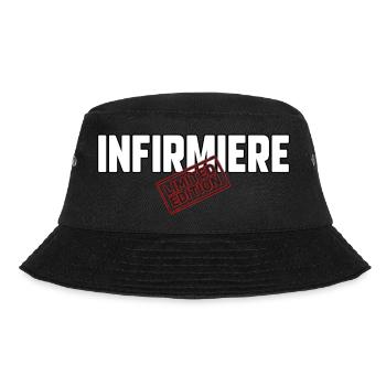 Krankenschwester in limitierter Auflage - Bucket Hat - Schwarz - Vorne - Lela (165cm)