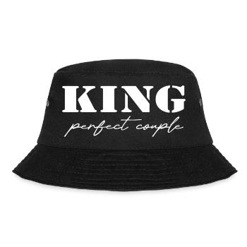 King and Queen King Geschenk white - Bucket Hat - Schwarz - Vorne - Lela (165cm)
