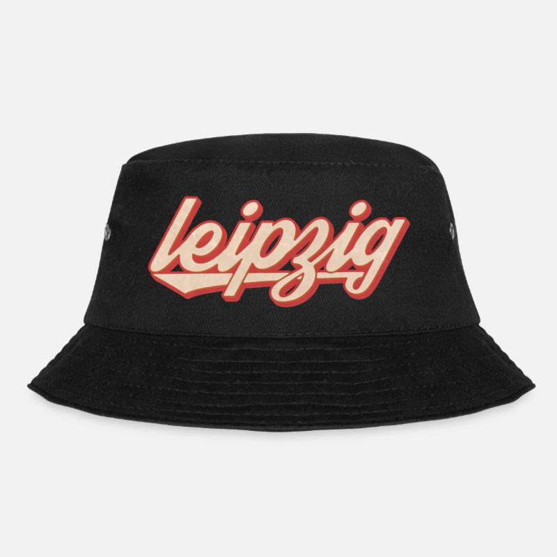 Leipzig Script Vintage Logo - Bucket Hat - Schwarz