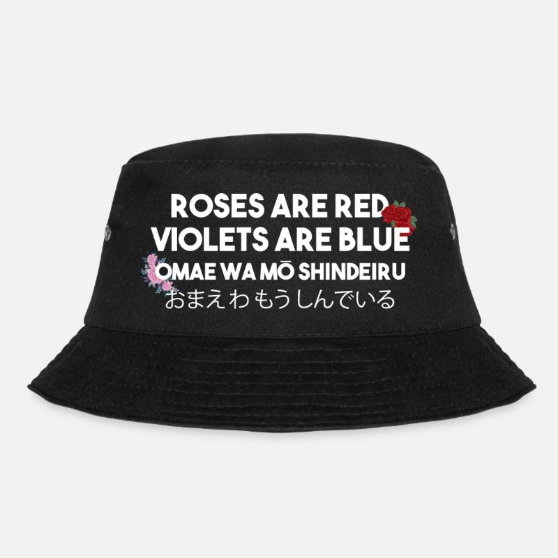 Roses sont des poèmes d’anime rouges - Bob - noir