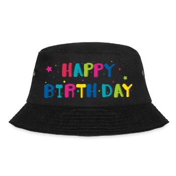 Joyeux anniversaire typo - Bob - noir - Devant - Lela (165cm)