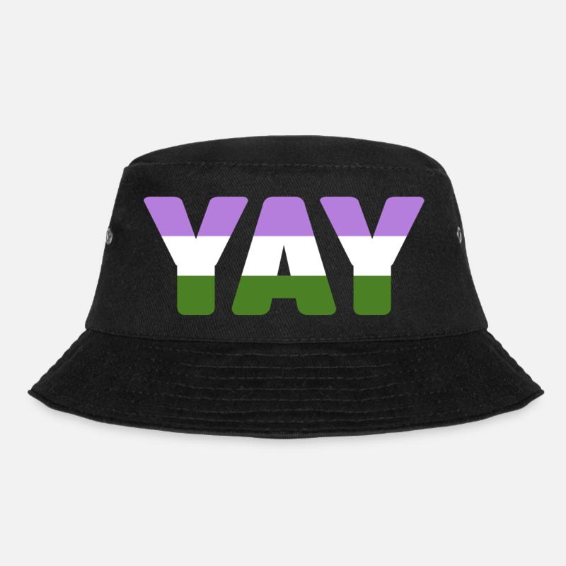 YAY Genderqueer - Bucket Hat - black
