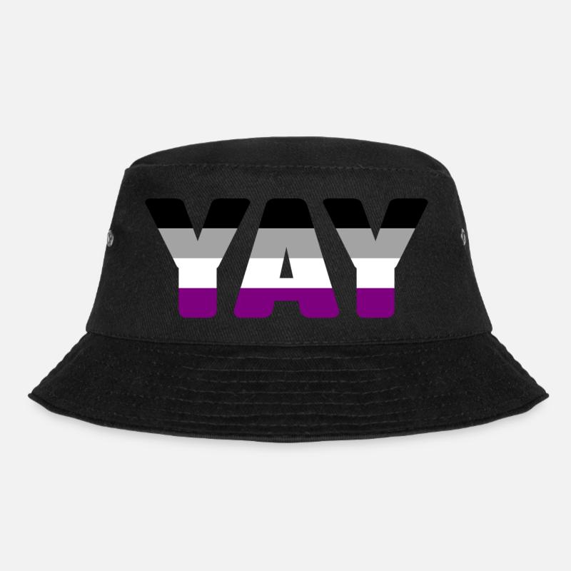 YAY Asexual - Bucket Hat - black