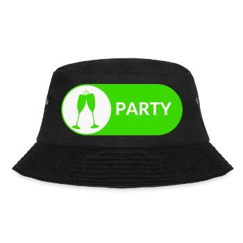 Party Button - Bucket Hat - black - Front - Lela (165cm)