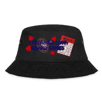boardgame chess backgammon game night - Bucket Hat - Schwarz - Vorne - Lela (165cm)
