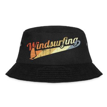 Vintage Windsurfen - Bucket Hat - Schwarz - Vorne - Lela (165cm)