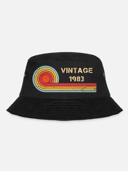 Vintage 1983 Geburtstag Retro Design - Bucket Hat - Schwarz