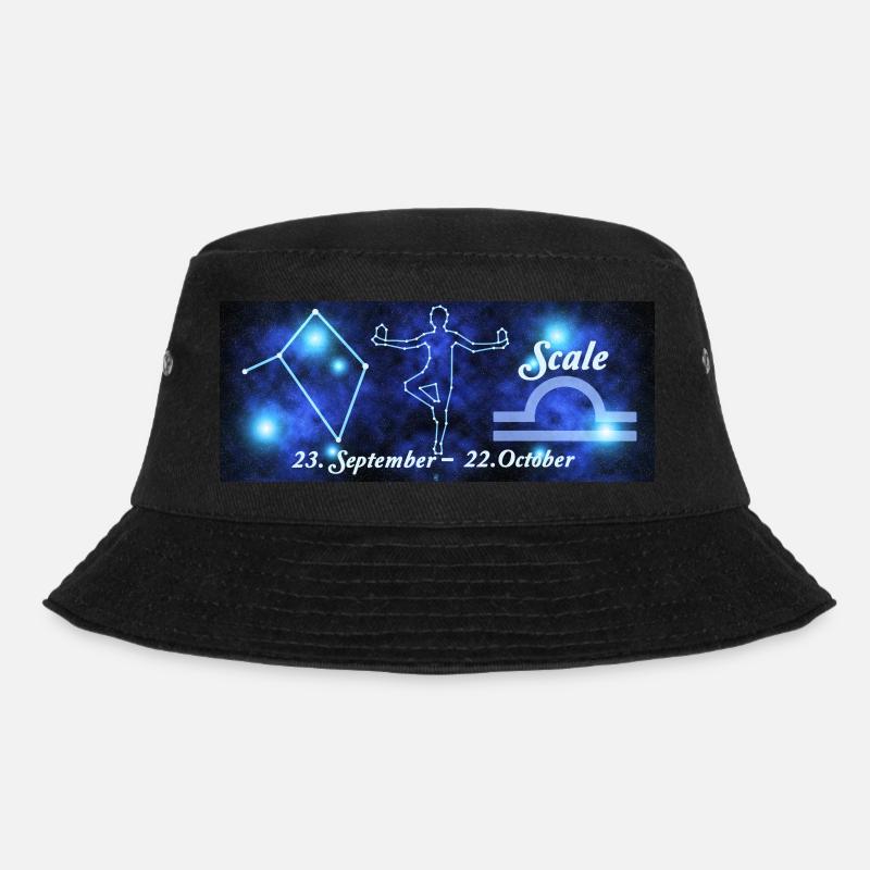 Zodiac sign Libra, constellation, astrology - Bucket Hat - black