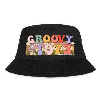 Groovy Since 1973 Retro Hippie 50th Birthday - Bucket Hat - black - Front - Lela (165cm)