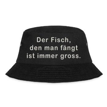 Der Fisch - Bucket Hat - Schwarz - Vorne - Lela (165cm)