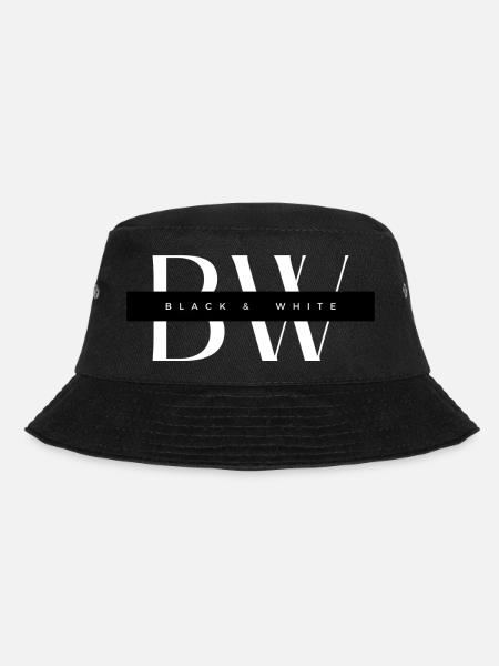 Black and White BW - Bucket Hat - Schwarz