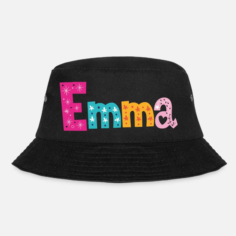 Nome Emma personalizzato - Cappello alla pescatora - nero