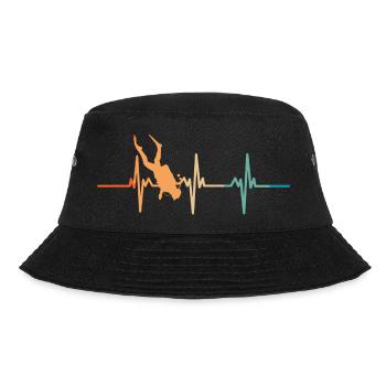 Heartbeat Scuba Diving - Bucket Hat - black - Front - Lela (165cm)