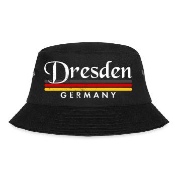 Dresden Germany DDR GDR Ossi Osten - Bucket Hat - Schwarz - Vorne - Lela (165cm)