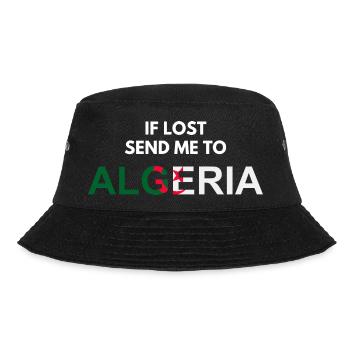 if lost send me to Algeria-cadeau Algérie - Bucket Hat - black - Front - Lela (165cm)