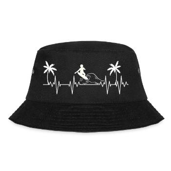 Surfing Heartbeat - Bucket Hat - Schwarz - Vorne - Lela (165cm)