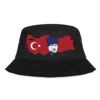 Atatürk Turkey Flagge Mustafa Kemal Silhouette - Bucket Hat - Schwarz - Vorne - Lela (165cm)