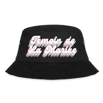 Retro Braut Trauzeuge - passendes T-Shirt - Bucket Hat - Schwarz - Vorne - Lela (165cm)