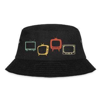 Vintage-Retro-Fernseher - Bucket Hat - Schwarz - Vorne - Lela (165cm)