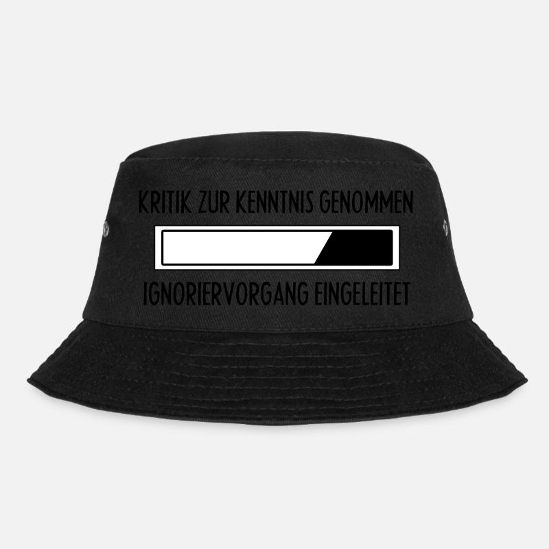 Shirt Damen - Sprüche Statement mit Spruch Kritik - Bucket Hat - Schwarz