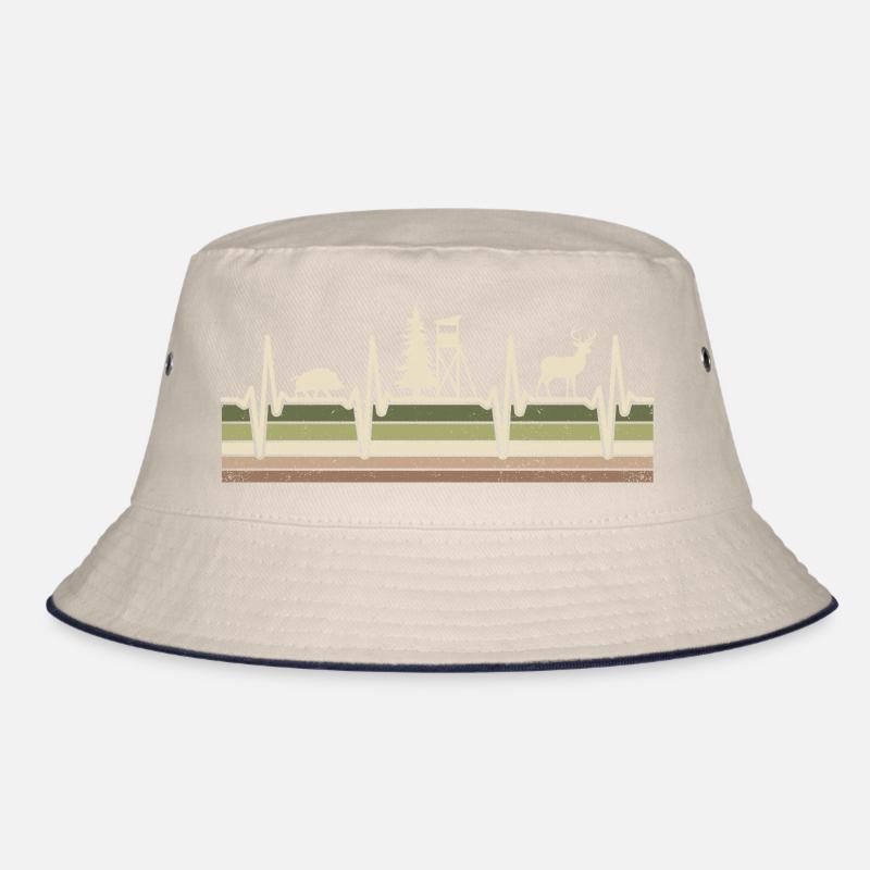 Jagd Herzschlag Jäger Förster Jagdschein Rotwild Bucket Hat