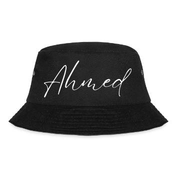 Ahmed Name T-Shirt Geschenk Für Männer - Bucket Hat - Schwarz - Vorne - Lela (165cm)