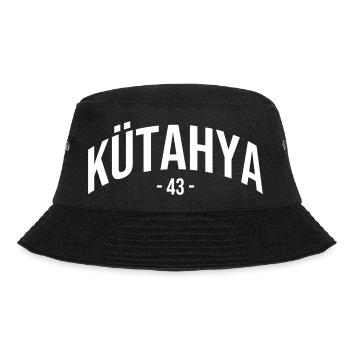 Kütahya 43 Türkei Turkiye Geschenk Urlaub TR Türk - Bucket Hat - Schwarz - Vorne - Lela (165cm)