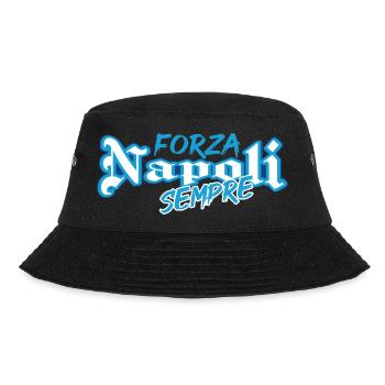 Fußball Neapel Forza Napoli sempre - Bucket Hat - Schwarz - Vorne - Lela (165cm)