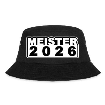Meister 2026 - Bucket Hat - Schwarz - Vorne - Lela (165cm)