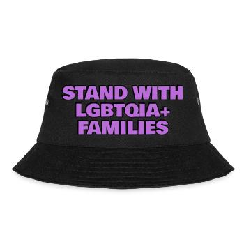 Stehen Sie an der Seite von LGBTQIA-Familien - Bucket Hat - Schwarz - Vorne - Lela (165cm)