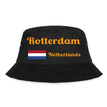 Rotterdam Netherlands- Stylish prints - Bucket Hat - black - Front - Lela (165cm)