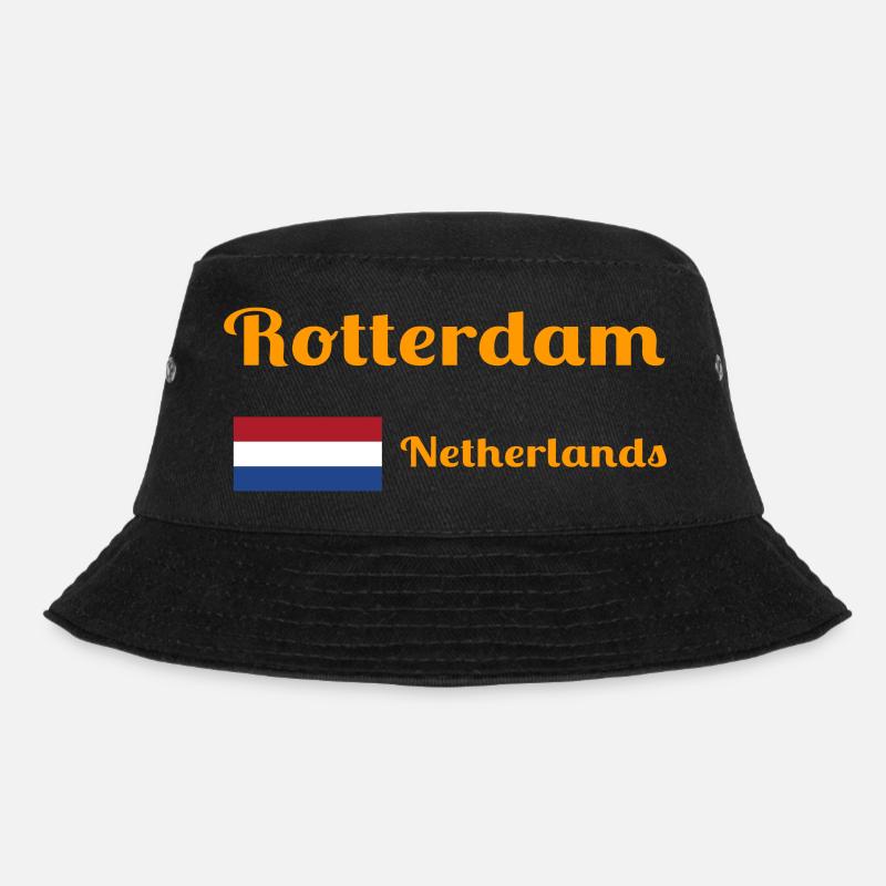 Rotterdam Netherlands- Stylish prints - Bucket Hat - black
