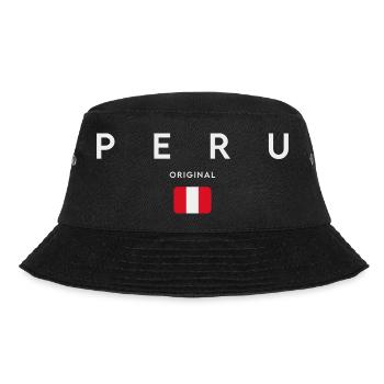 Flag of Peru, Peruvian pride - Bucket Hat - black - Front - Lela (165cm)