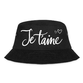 Ich liebe dich - Bucket Hat - Schwarz - Vorne - Lela (165cm)