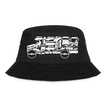 Bus Silhouette - Bucket Hat - Schwarz - Vorne - Lela (165cm)