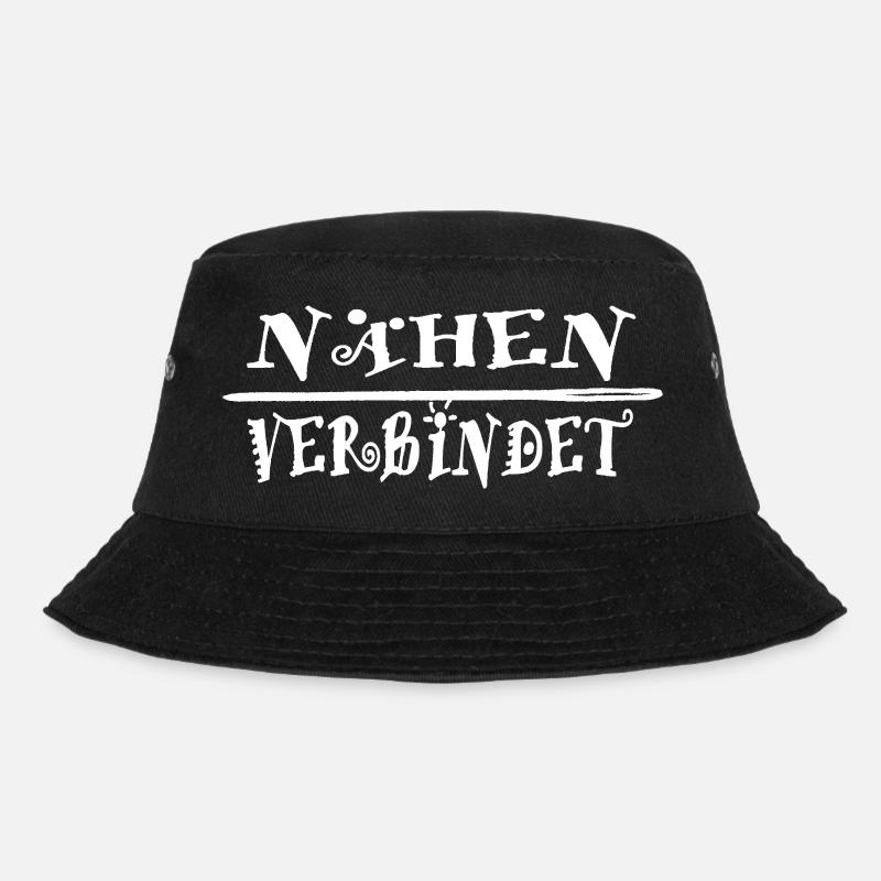 Nähen verbindet Geschenkidee - Bucket Hat - Schwarz