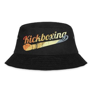 Vintage Kickboxen - Bucket Hat - Schwarz - Vorne - Lela (165cm)