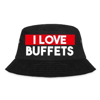 I Love Buffets - Bucket Hat - Schwarz - Vorne - Lela (165cm)