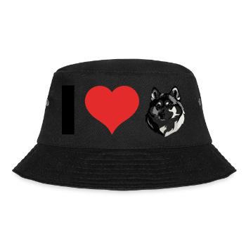 Cute Husky - Pet Dog Design - Bucket Hat - black - Front - Lela (165cm)
