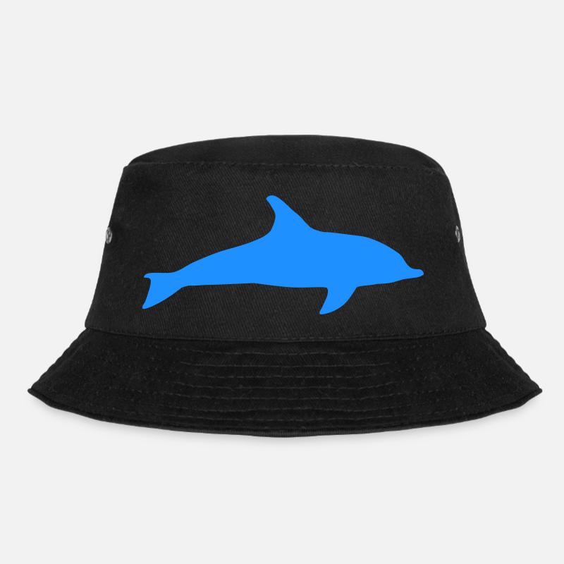 Delphin - Bucket Hat - Schwarz