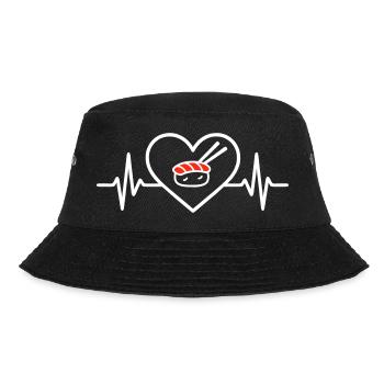 Minimalistisches Herz-Sushi-Design - Bucket Hat - Schwarz - Vorne - Lela (165cm)
