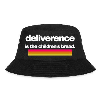 Befreiung ist das Kinderbrot-Design - Bucket Hat - Schwarz - Vorne - Lela (165cm)