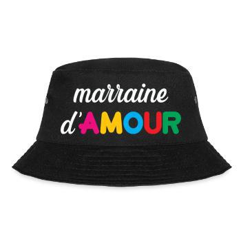 Patin der Liebe - Familie - Taufe - Bucket Hat - Schwarz - Vorne - Lela (165cm)