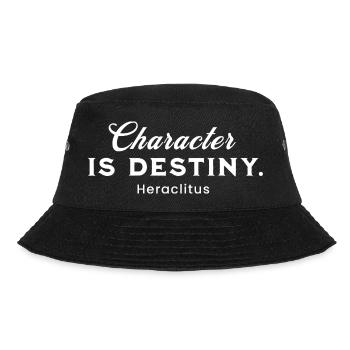 Heraclitus quote on character - Bucket Hat - black - Front - Lela (165cm)