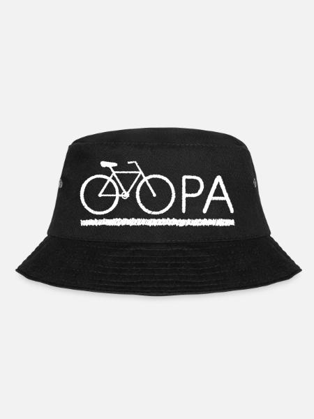 Opa Fahrrad Silhouette - Bucket Hat - Schwarz
