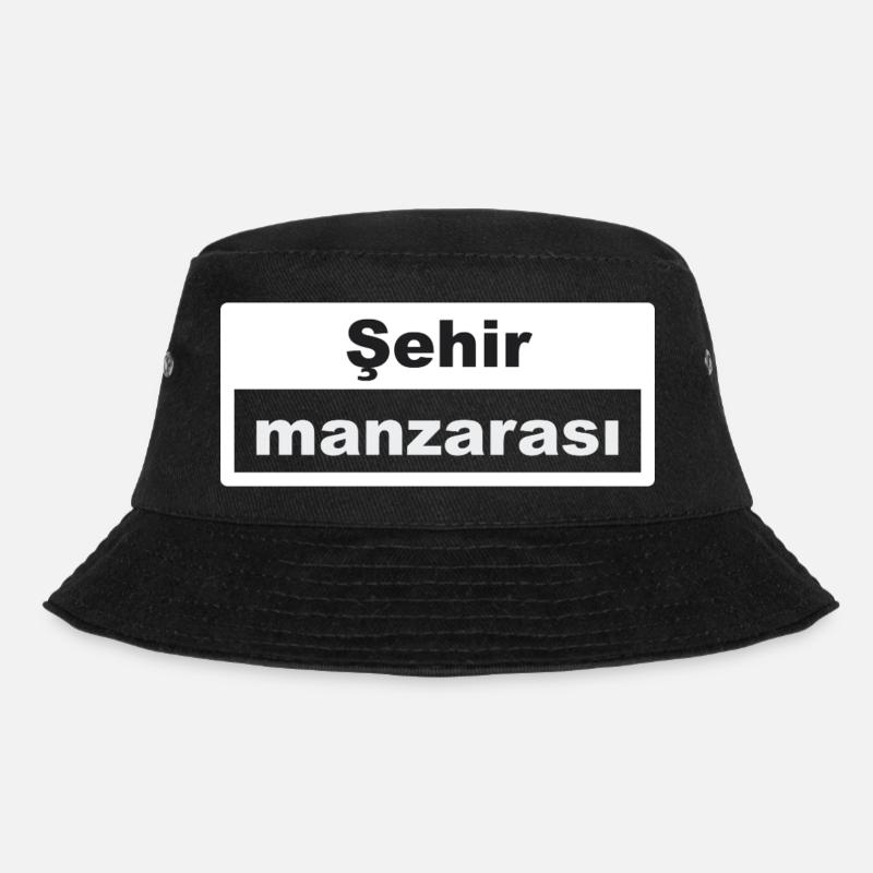 Stadtbild Typografie türkisch - Bucket Hat - Schwarz